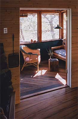 julian cabin sitting area